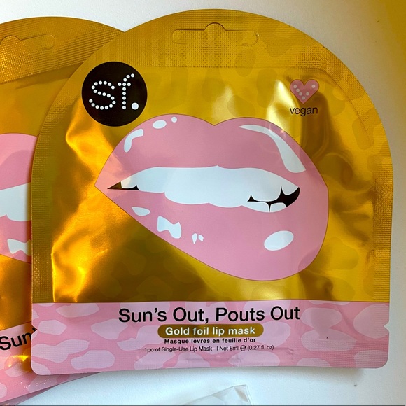 SF Glow Sun's Out, Pouts Out Gold Foil Lip Mask with Collagen 4 Pack - Picture 1 of 5